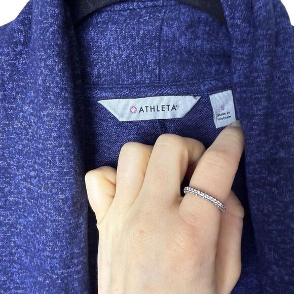 Athleta Luxe Pose Wrap Circle Cardigan in Heathered Blue size small - Picture 3 of 5